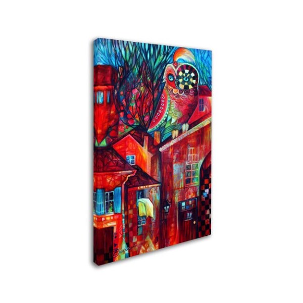 Oxana Ziaka 'Red Town' Canvas Art,12x19